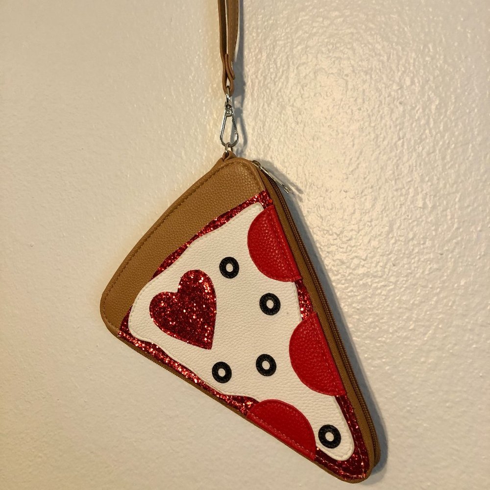 Pizza clutch novelty purse wristlet